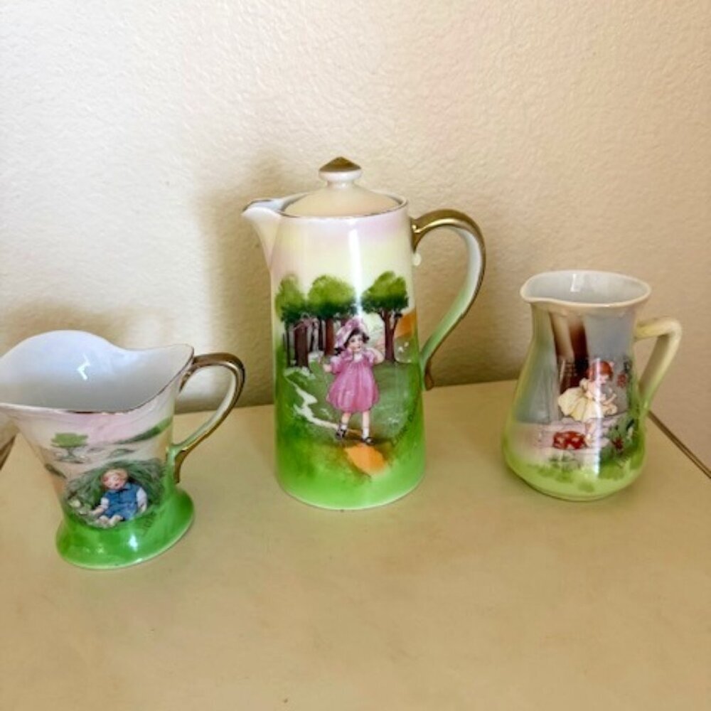 royal bayreuth porcelain little miss muffet set of 3